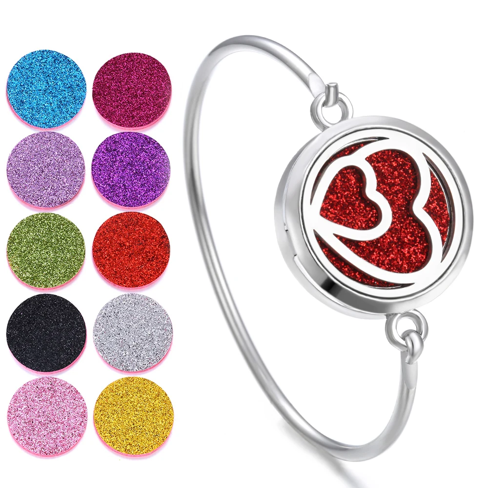 New Aromatherapy Bracelet Jewelry Perfume Bracelet Essential Oil Diffuser Love Heart Stainless Steel Lockets Diffuser Bracelets
New Aromatherapy Bracelet Jewelry Perfume Bracelet Essential Oil Diffuser Love Heart Stainless Steel Lockets Diffuser Bracelets
