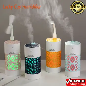 3 in 1 Portable Ultrasonic LED Light 250ML Lucky Cup Aroma USB Charging Humidifier Air Essential Oil Aroma Diffuser Purifier
3 in 1 Portable Ultrasonic LED Light 250ML Lucky Cup Aroma USB Charging Humidifier Air Essential Oil Aroma Diffuser Purifier