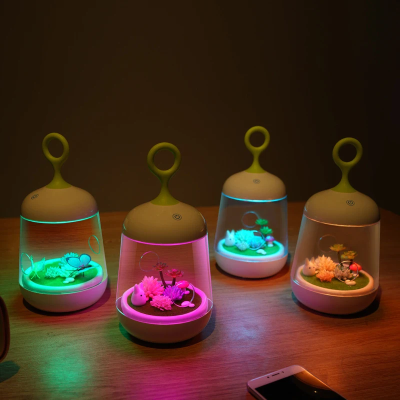 Lovely LED Night Light Micro Landscape Plant Pot DIY Rechargeable Dimmable Night Lamp Kid Gift Bedroom Nursery Home Party Light
Lovely LED Night Light Micro Landscape Plant Pot DIY Rechargeable Dimmable Night Lamp Kid Gift Bedroom Nursery Home Party Light