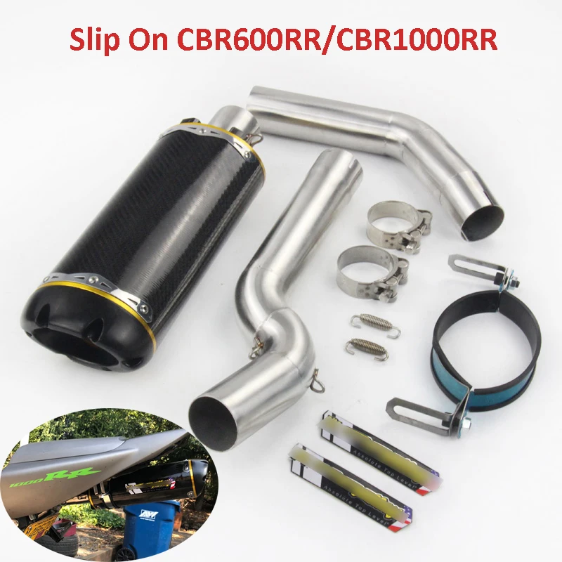 Full Motorcycle Exhaust System Slip on Whole Set Muffler Exhaust Pipe Tip Mid Header Front Pipe for Honda CBR600RR CBR1000RR
Full Motorcycle Exhaust System Slip on Whole Set Muffler Exhaust Pipe Tip Mid Header Front Pipe for Honda CBR600RR CBR1000RR