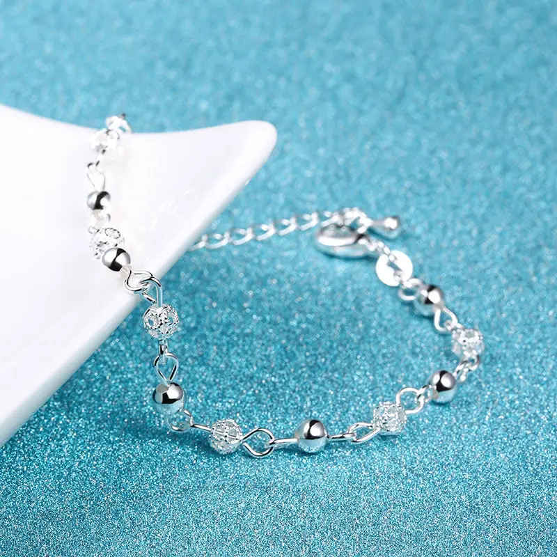 Fashion Silver Plated Beads Charms Bracelet & Bangle Crystal Ball DIY Bracelets For Women Charm Lover Jewelry Shellhard
Fashion Silver Plated Beads Charms Bracelet & Bangle Crystal Ball DIY Bracelets For Women Charm Lover Jewelry Shellhard