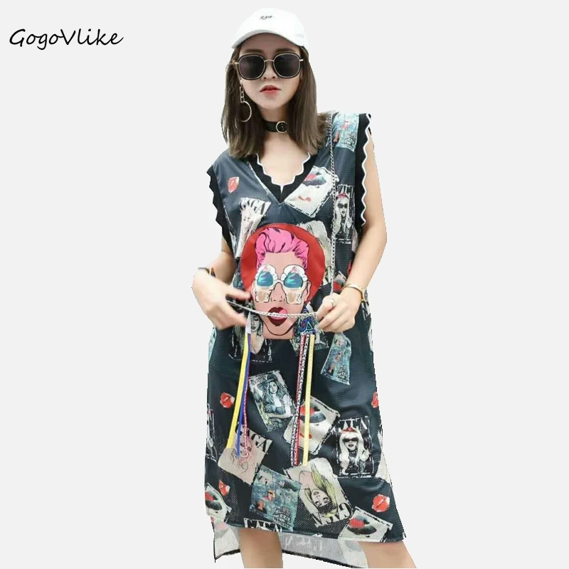 Tank Dress Women Sexy V Neck Tank Dress Summer Dresses Sequins Icecream Vestido Oversized Sleevelss Print Tassel LT270S50
Tank Dress Women Sexy V Neck Tank Dress Summer Dresses Sequins Icecream Vestido Oversized Sleevelss Print Tassel LT270S50