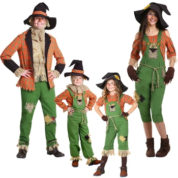 Hot Cosplay Halloween Costume Green Wizard New Scarecrow Costume Children Day Party Performance clothing famaily set
Hot Cosplay Halloween Costume Green Wizard New Scarecrow Costume Children Day Party Performance clothing famaily set