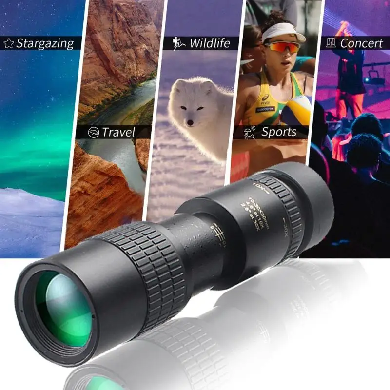 10-30x30 Zoom Mini Portable Pocket Monocular Telescope for Outdoor Travel Hunting Camping Optical Prism Scope No Tripod
10-30x30 Zoom Mini Portable Pocket Monocular Telescope for Outdoor Travel Hunting Camping Optical Prism Scope No Tripod