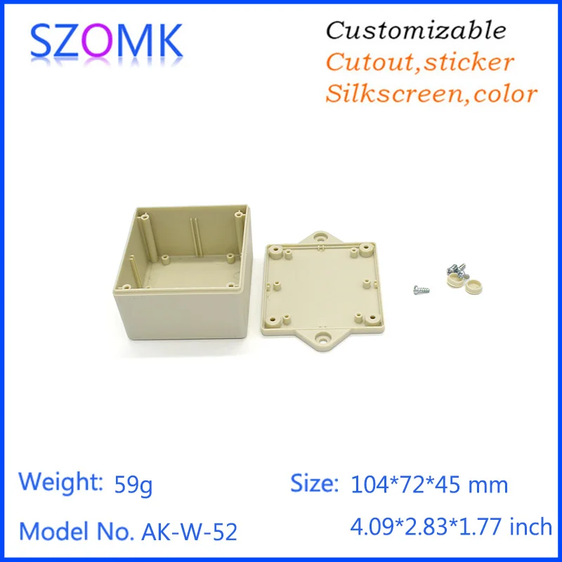 

one piece szomk High quality abs material plastic Diy case instrument housing box for pcb design project case junction box