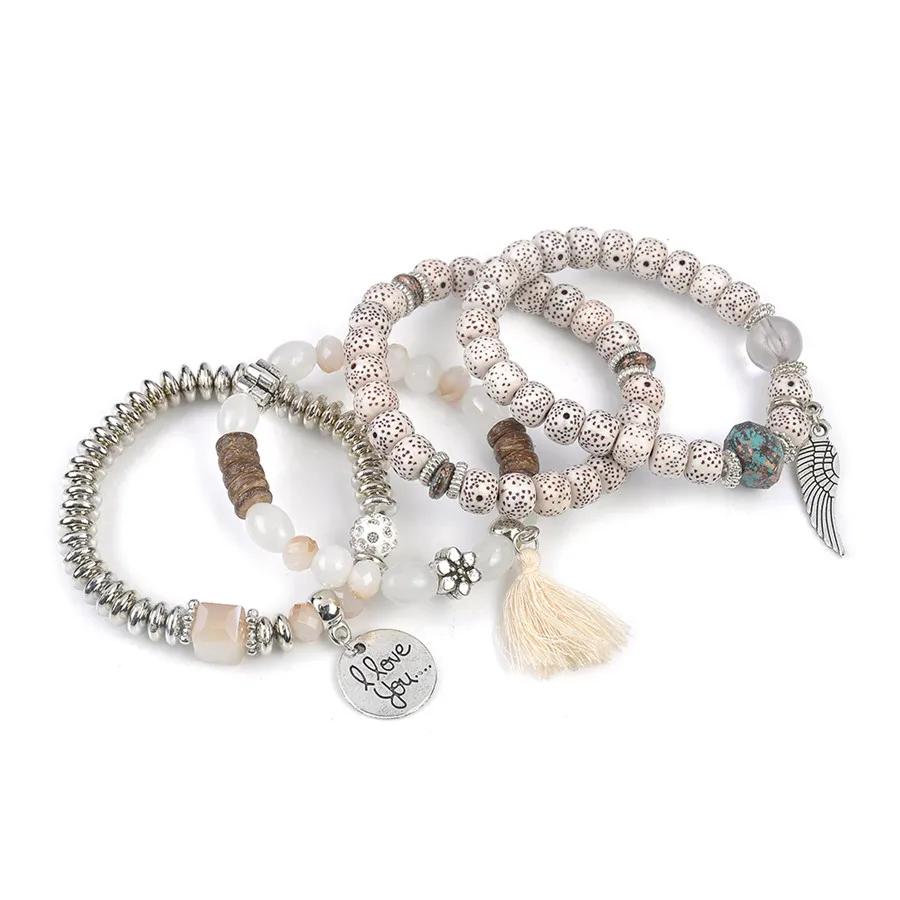 4PCS/Set Boho Multilayer Natural Stone Bead Tassel Pendant Chain Bracelet Charm Women Bracelets Set
4PCS/Set Boho Multilayer Natural Stone Bead Tassel Pendant Chain Bracelet Charm Women Bracelets Set