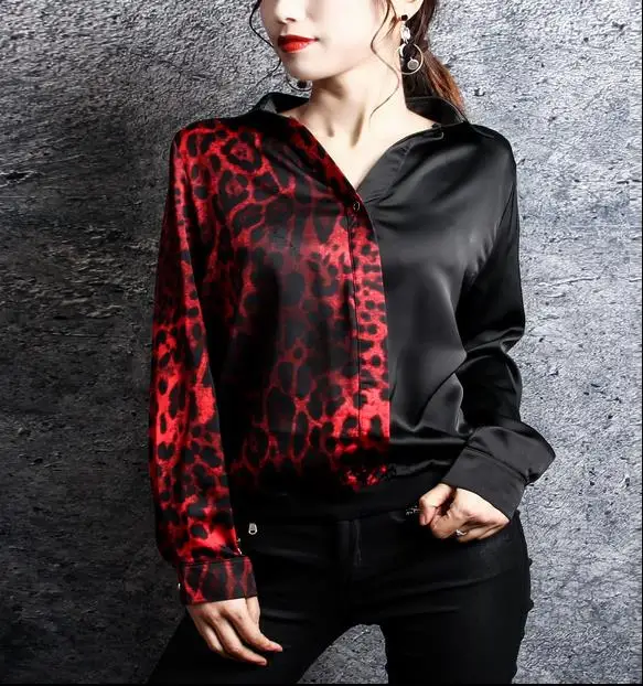2019 Spring Chic Style Long Sleeve Patched Color Shirts Women Vinatge Print Satin Shirts Lady Office Chiffon Blouses Satin Tops
2019 Spring Chic Style Long Sleeve Patched Color Shirts Women Vinatge Print Satin Shirts Lady Office Chiffon Blouses Satin Tops