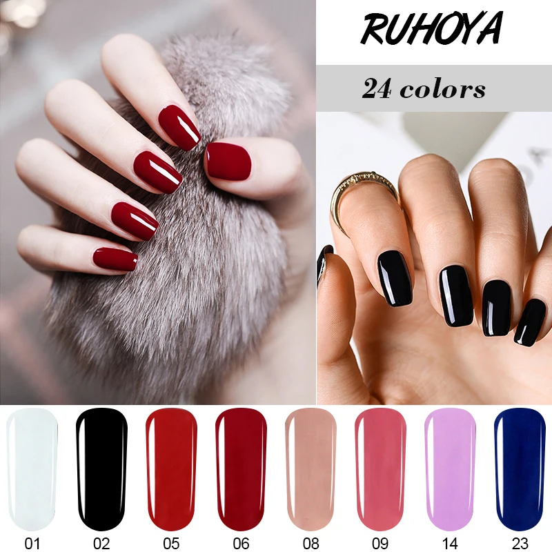 Ruhoya 8ML Enamel Gorgeous Nail Gel Varnish Art Set UV LED Soak Off Gel Polish Semi-permanent Popular Colors Uv Lacquer Nail Art
Ruhoya 8ML Enamel Gorgeous Nail Gel Varnish Art Set UV LED Soak Off Gel Polish Semi-permanent Popular Colors Uv Lacquer Nail Art