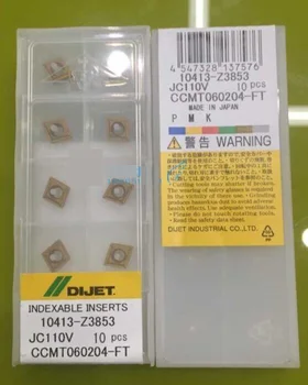 CCMT060204-FT JC110V Japan DIJET Brand Carbide Inserts turning tools CNC machine cutting tools lathe insert blade
CCMT060204-FT JC110V Japan DIJET Brand Carbide Inserts turning tools CNC machine cutting tools lathe insert blade
