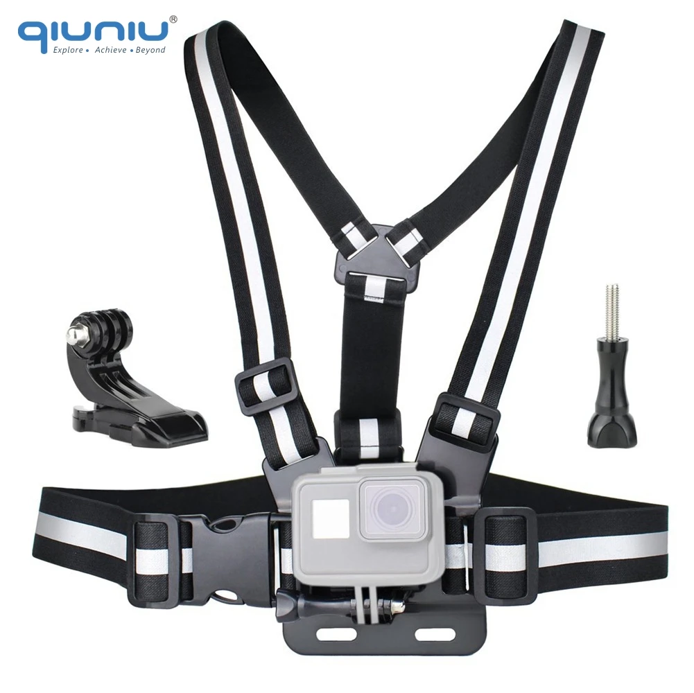 QIUNIU Adjustable Elastic Chest Strap Harness Mount with Reflective Tape for GoPro Hero 7 6 5 4 Session 3+ SJCAM For Xiaomi YI
QIUNIU Adjustable Elastic Chest Strap Harness Mount with Reflective Tape for GoPro Hero 7 6 5 4 Session 3+ SJCAM For Xiaomi YI