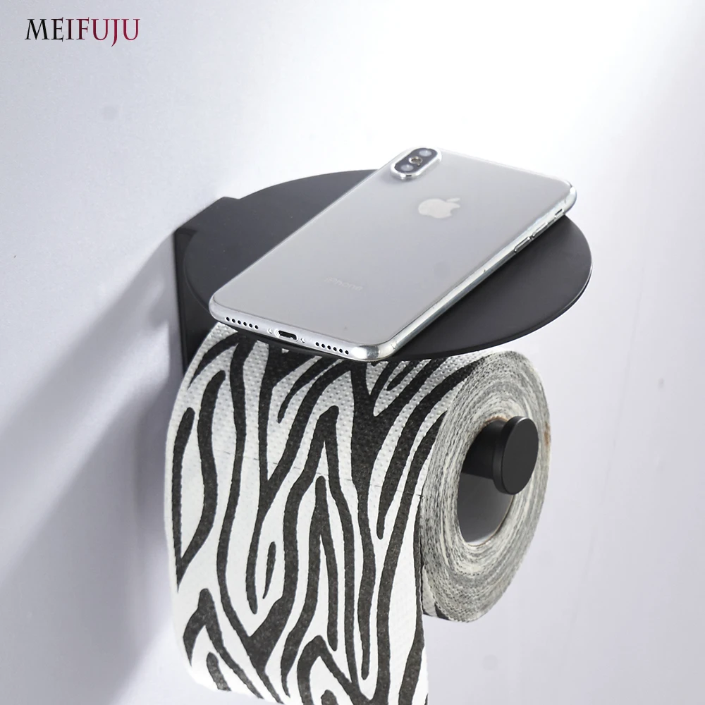 Black Stainless Steel Toilet Paper Holder Toilets Roll SUS304 Toilet Paper Holder with Shelf Brushed Paper Holders Wall Mount
Black Stainless Steel Toilet Paper Holder Toilets Roll SUS304 Toilet Paper Holder with Shelf Brushed Paper Holders Wall Mount