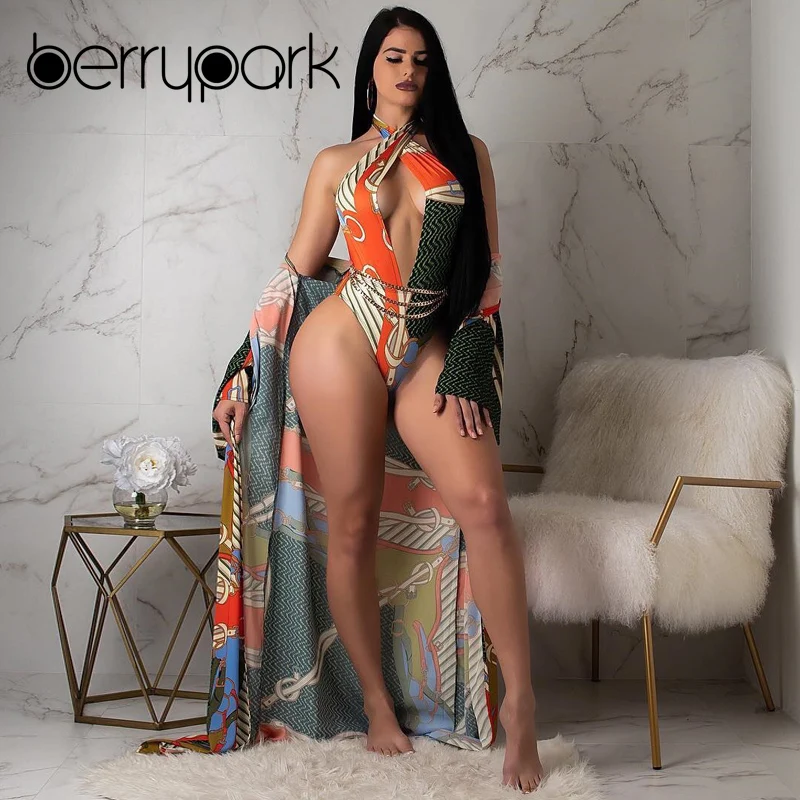 BerryPark 2019 Sunscreen Print Cross Bandage Bodysuit+Cover Up Bikini Set Swimsuit Women Grace Swim Suit Beach Wear Dropshipping
BerryPark 2019 Sunscreen Print Cross Bandage Bodysuit+Cover Up Bikini Set Swimsuit Women Grace Swim Suit Beach Wear Dropshipping