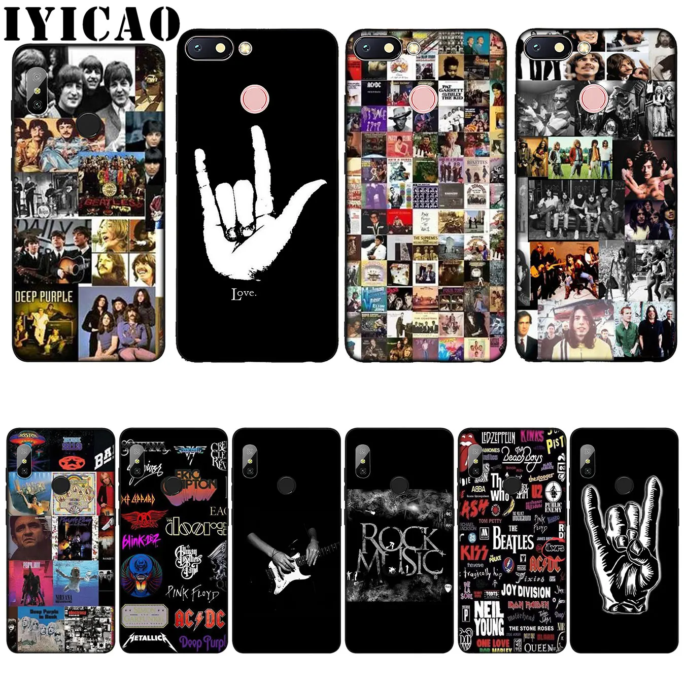 IYICAO Classic Rock And Roll Albums Collage by Silicone Soft Case for Xiaomi Redmi 6A 5A Note 7 4 4X 5 Plus 6 Pro Black Cover
IYICAO Classic Rock And Roll Albums Collage by Silicone Soft Case for Xiaomi Redmi 6A 5A Note 7 4 4X 5 Plus 6 Pro Black Cover