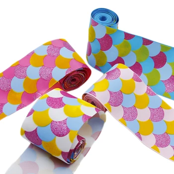 New 3" 75mm Fish Scale Glitter Velvet Grosgrain Ribbon Fabric DIY Wrapping/Party/Hair Bow Decor Art Sewing,50Yc6833
New 3" 75mm Fish Scale Glitter Velvet Grosgrain Ribbon Fabric DIY Wrapping/Party/Hair Bow Decor Art Sewing,50Yc6833