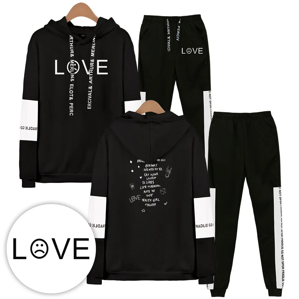 2D Lil Peep Black Print High Quality 2019 New Fashion style Women's Two Pieces Set Hip Pop sweatshirts and pants Plus Size
2D Lil Peep Black Print High Quality 2019 New Fashion style Women's Two Pieces Set Hip Pop sweatshirts and pants Plus Size