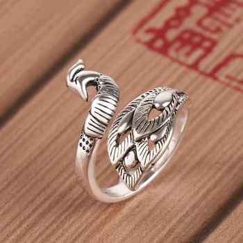 Wholesale 100% Real Big 925 Sterling Silver Animals Peacock Rings For Women Statement Jewelry Finger Ring anillos mujer bijoux
Wholesale 100% Real Big 925 Sterling Silver Animals Peacock Rings For Women Statement Jewelry Finger Ring anillos mujer bijoux