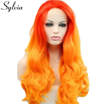Sylvia Orange Two Tone Ombre Body Wave Synthetic Lace Front Wigs Free Parting Glueless Heat Resistant Fiber Hair for Woman
Sylvia Orange Two Tone Ombre Body Wave Synthetic Lace Front Wigs Free Parting Glueless Heat Resistant Fiber Hair for Woman