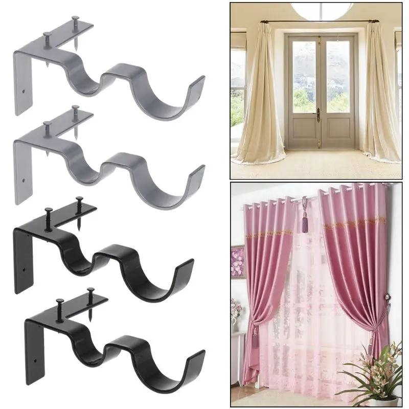 2pcs Double Curtain Rod Bracket Fixed Rod Support Holder Window Frame Accessories
2pcs Double Curtain Rod Bracket Fixed Rod Support Holder Window Frame Accessories