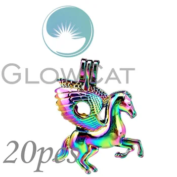 20x CC843 Rainbow Color Pegasus Horse Beads Cage Jewelry Making Essential Oil Diffuser Pearl Cage Locket Pendant
20x CC843 Rainbow Color Pegasus Horse Beads Cage Jewelry Making Essential Oil Diffuser Pearl Cage Locket Pendant