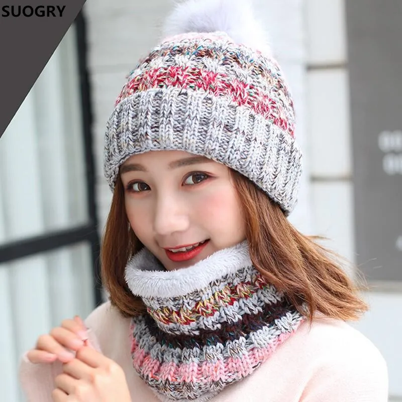 Winter New Warm Girls Beanies+Scarf Sets Knit Fight Color Women Plush Thick Caps+ o Ring Collars Suits Adult Two Pc Crochet Hats
Winter New Warm Girls Beanies+Scarf Sets Knit Fight Color Women Plush Thick Caps+ o Ring Collars Suits Adult Two Pc Crochet Hats