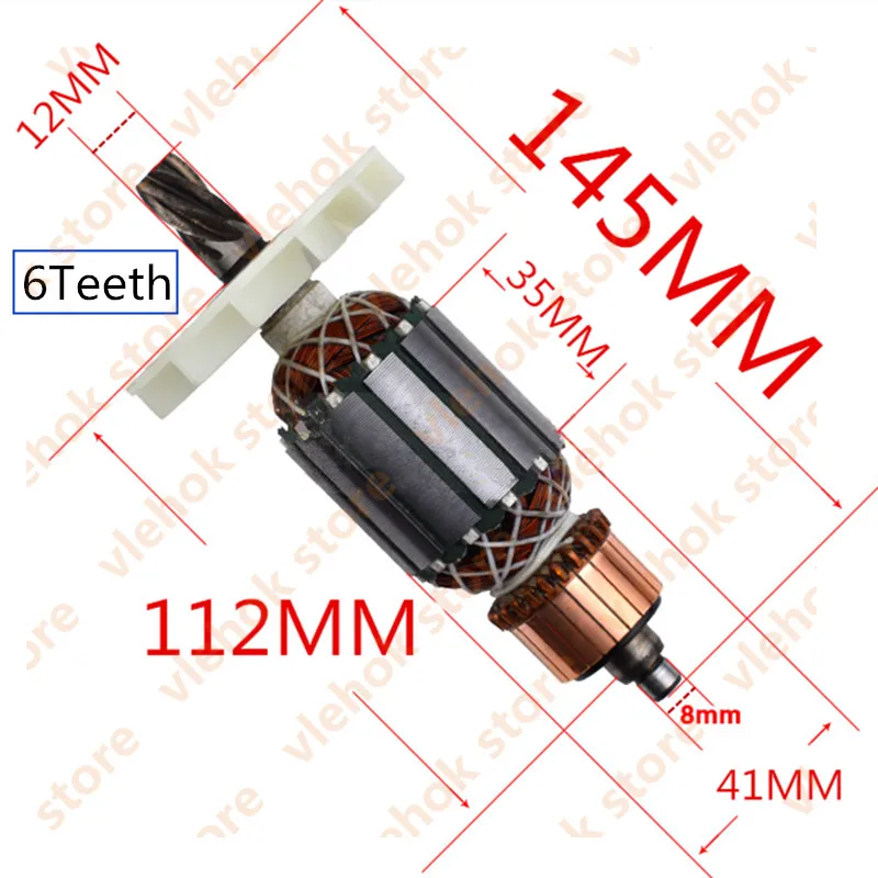 AC 220-240V 6Teeth Armature Rotor replace for Hitachi H41SA H41SC 360360E Power Tool Accessories Electric tools part
AC 220-240V 6Teeth Armature Rotor replace for Hitachi H41SA H41SC 360360E Power Tool Accessories Electric tools part
