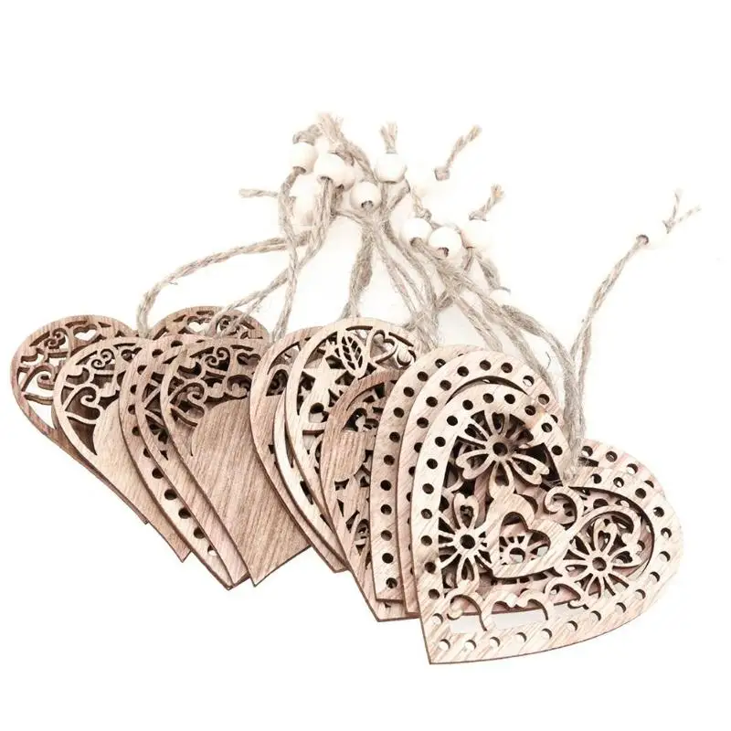 12PCS Wedding Decoration Wooden Hearts Hollow Pendants DIY Home Christmas Party Decoration Mariage Ornaments
12PCS Wedding Decoration Wooden Hearts Hollow Pendants DIY Home Christmas Party Decoration Mariage Ornaments