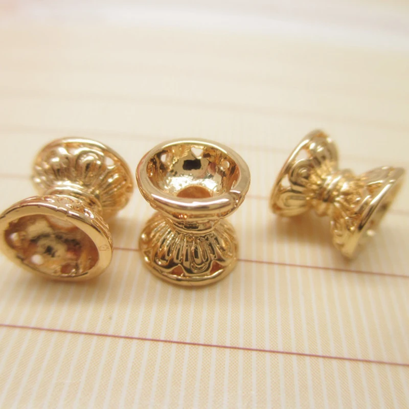 Pure gold color bead cap Double sided stereo mini bead cap barrel beads diy jewelry accessories 5pieces/lot
Pure gold color bead cap Double sided stereo mini bead cap barrel beads diy jewelry accessories 5pieces/lot