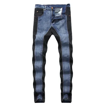 2018 Mens Harajuku Stripe Denim Jeans Casual Biker Slim Straight Pants Men Blue Designer Splice Jeans Plus Size 40
2018 Mens Harajuku Stripe Denim Jeans Casual Biker Slim Straight Pants Men Blue Designer Splice Jeans Plus Size 40