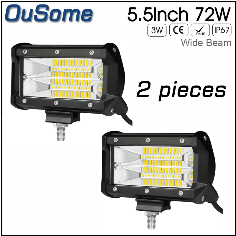 2pcs 5.5 inch 72w double rows 7000lms IP67 waterproof auto truck 4x4 offroad car led work light 12v 24v
2pcs 5.5 inch 72w double rows 7000lms IP67 waterproof auto truck 4x4 offroad car led work light 12v 24v