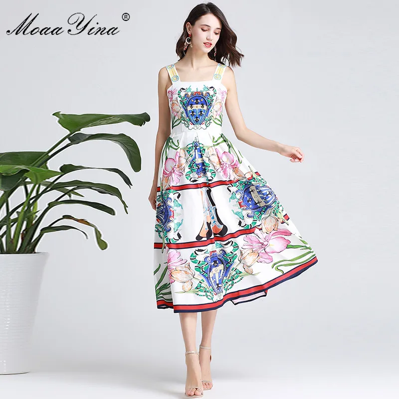 MoaaYina Fashion Designer Runway dress Spring Summer Women Dress Spaghetti Strap Beading Floral-Print vacation Dresses
MoaaYina Fashion Designer Runway dress Spring Summer Women Dress Spaghetti Strap Beading Floral-Print vacation Dresses