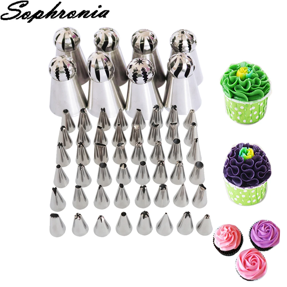 Sophronia 56PCS Nozzles Cake Piping Nozzl Cake Tips Stainless Steel Cake Pastry Set Stainless Steel Cake Decorating ToolCSS023
Sophronia 56PCS Nozzles Cake Piping Nozzl Cake Tips Stainless Steel Cake Pastry Set Stainless Steel Cake Decorating ToolCSS023