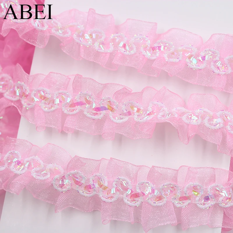 2.5cm Pink Organza Chiffon Lace Trims Baby Favor Wedding Crafts Doll Clothing Curtain Fabric Decoration Tape DIY Sew lace Ribbon
2.5cm Pink Organza Chiffon Lace Trims Baby Favor Wedding Crafts Doll Clothing Curtain Fabric Decoration Tape DIY Sew lace Ribbon