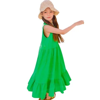 Baby Girl Dress Beach Dress for 3-15y Girl Kids Sleeveless Back Letter Print Model Loose Long Dresses Children Clothes CA964
Baby Girl Dress Beach Dress for 3-15y Girl Kids Sleeveless Back Letter Print Model Loose Long Dresses Children Clothes CA964