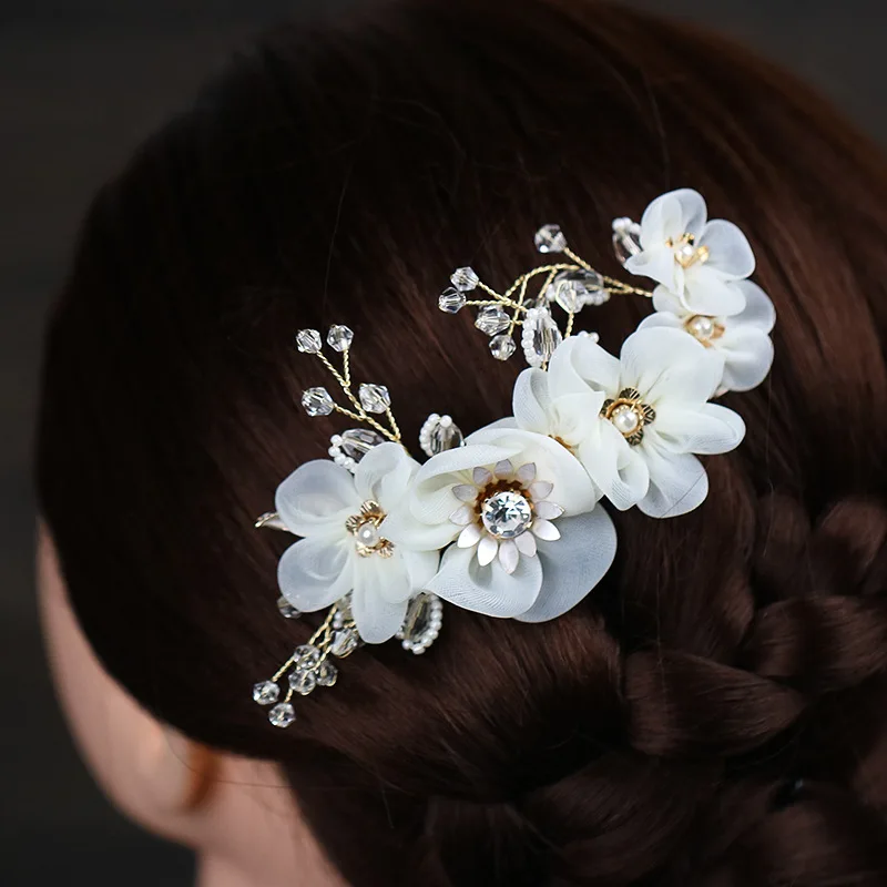 Wedding Hair Jewelry For Bride White Silk Yarn Flower Crystal Haircomb Women Bridal Hair Accessories Flower Combs Tiaras Jewelry
Wedding Hair Jewelry For Bride White Silk Yarn Flower Crystal Haircomb Women Bridal Hair Accessories Flower Combs Tiaras Jewelry