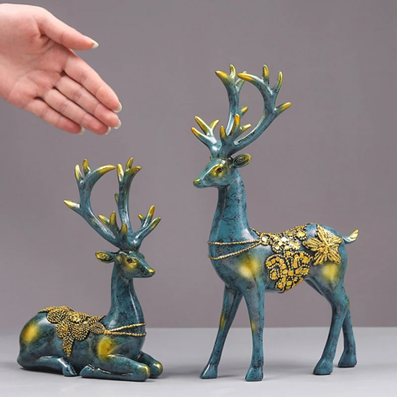 Couple Elk Ornaments 2pcs Resin Deer Figurine Miniatures Crafts Decoration for Home Office UD88
Couple Elk Ornaments 2pcs Resin Deer Figurine Miniatures Crafts Decoration for Home Office UD88