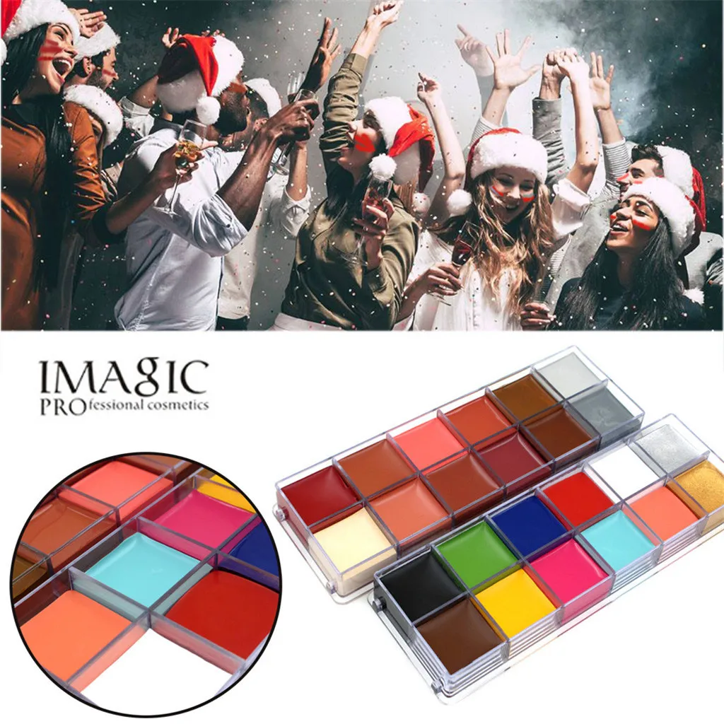 IMAGIC Paint Greasepaint водостойкая 12 видов цветов для макияжа краска лица художественная