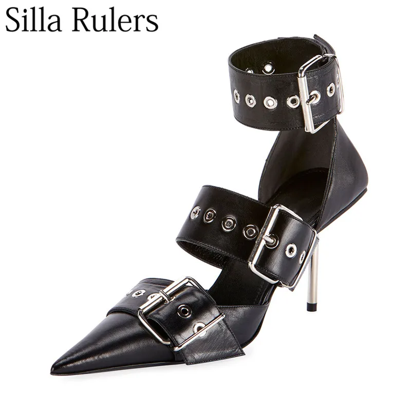 2019 new show genuine leather metal high heels pumps women sexy pointed toe buckle sandals women cover heel punk sandals women
2019 new show genuine leather metal high heels pumps women sexy pointed toe buckle sandals women cover heel punk sandals women