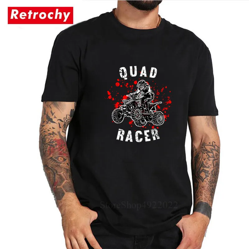 

Newest Retro Quad Racer Wheeler Tshirt Vintage Our World Is Not Flat T-shirts Speed Passion Quad ATV Offroad fans Gifts T shirts