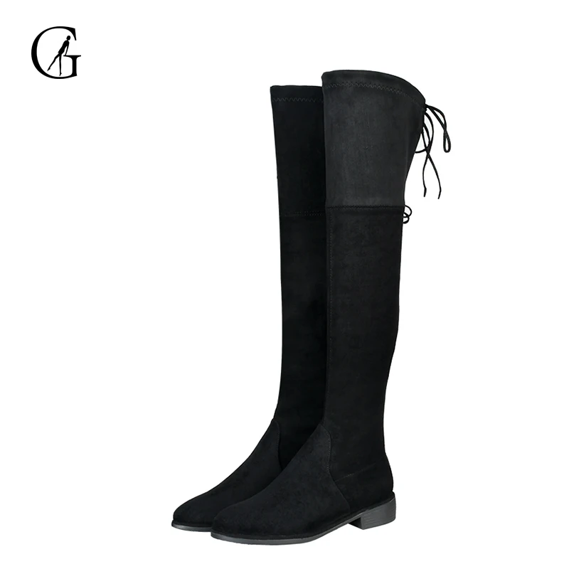 GOXEOU Winter Over the knee Boots Authentic New Fashion Flock Boots Round Toe Black Women's Jackboot
GOXEOU Winter Over the knee Boots Authentic New Fashion Flock Boots Round Toe Black Women's Jackboot