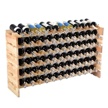 72 Botella Estante de Vino Botellero de Madera de Pino Sostenedor en Bodega Bar Hogar HW51130
72 Botella Estante de Vino Botellero de Madera de Pino Sostenedor en Bodega Bar Hogar HW51130