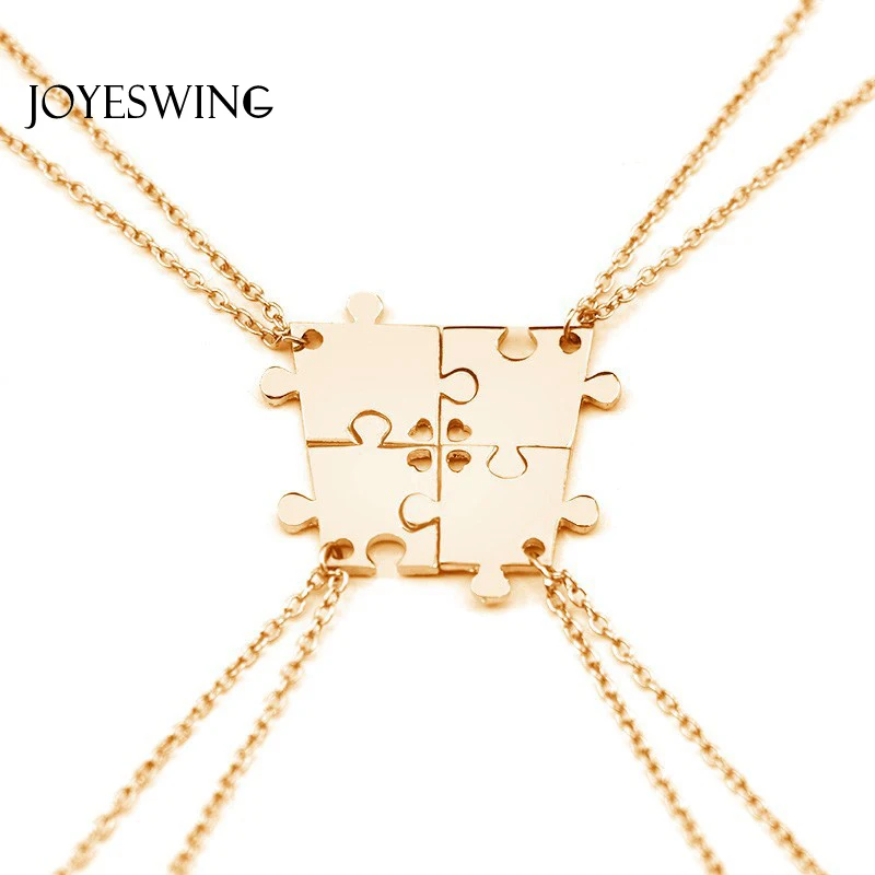 JOYESWING 4pcs/set Fashion New Friendship Necklace Pendants Parts Geometric Metal Alloy Gifts for Sisters Bijouterie Wholesale
JOYESWING 4pcs/set Fashion New Friendship Necklace Pendants Parts Geometric Metal Alloy Gifts for Sisters Bijouterie Wholesale