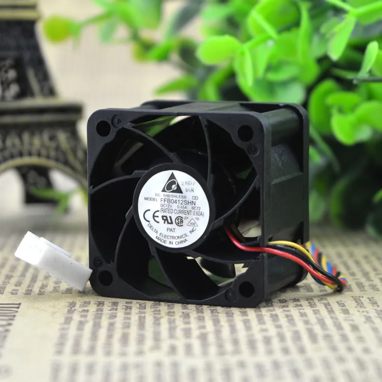 Delta FFB0412SHN 4028 40x40x28 мм 4 см DC 12V с трапециевидным силуэтом и ШИМ или 3 линии инвертор