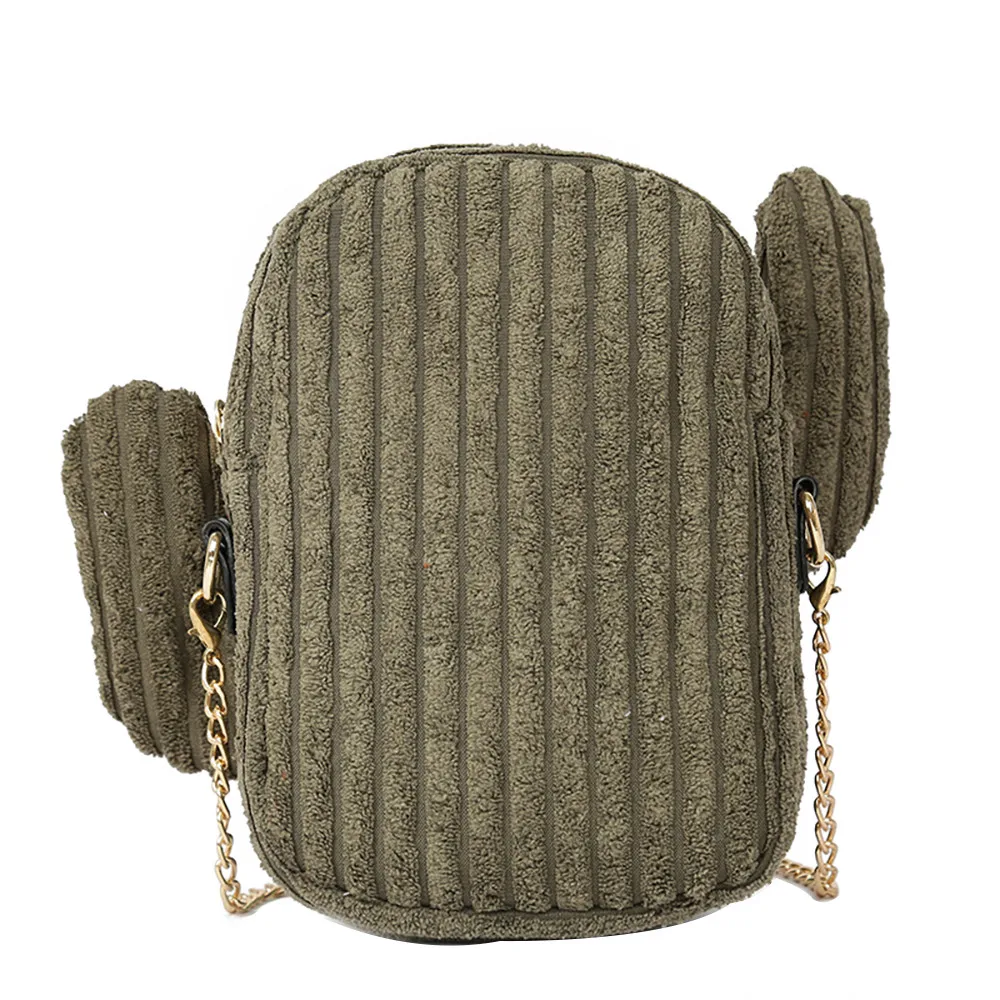 Cute Women Unique Corduroy Messenger Bag Zipper Chain Shoulder Bags Green Cactus Shape Handbag Small Crossbody Bag
Cute Women Unique Corduroy Messenger Bag Zipper Chain Shoulder Bags Green Cactus Shape Handbag Small Crossbody Bag