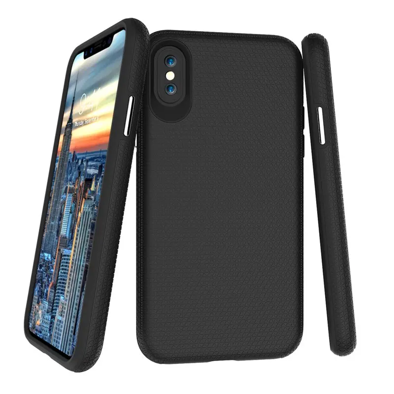 Dual Layer shockproof Grip Hybrid Hard PC Back Soft TPU Raised Edge Shock Absorption Protective Case for iPhone X
Dual Layer shockproof Grip Hybrid Hard PC Back Soft TPU Raised Edge Shock Absorption Protective Case for iPhone X