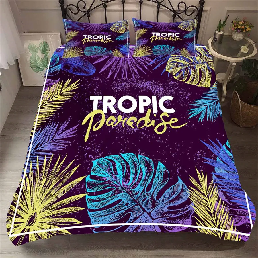A Bedding Set 3D Printed Duvet Cover Bed Set Tropical Green Plant Home Textiles for Adults Bedclothes with Pillowcase #RDZW17
A Bedding Set 3D Printed Duvet Cover Bed Set Tropical Green Plant Home Textiles for Adults Bedclothes with Pillowcase #RDZW17
