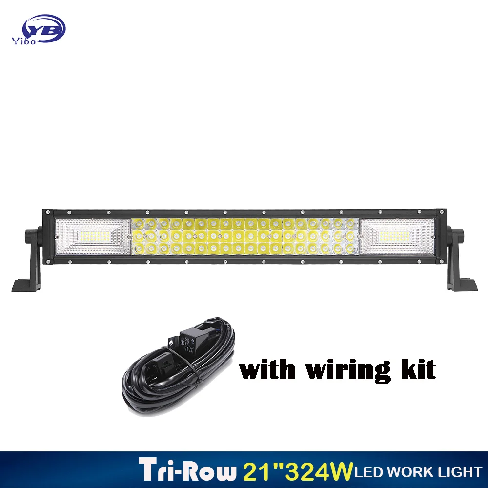 NEW 22 inch 324w 12v Double rows Tri Rows 4X4 car Combo Beam ATV UTV waterproof truck offroad car led light bar 24v
NEW 22 inch 324w 12v Double rows Tri Rows 4X4 car Combo Beam ATV UTV waterproof truck offroad car led light bar 24v