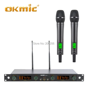 OKMIC UHF true diversity OK-392U+DPA3 High quality black 2 Mics dual handheld wireless microphone system digital ID pilot series 
OKMIC UHF true diversity OK-392U+DPA3 High quality black 2 Mics dual handheld wireless microphone system digital ID pilot series