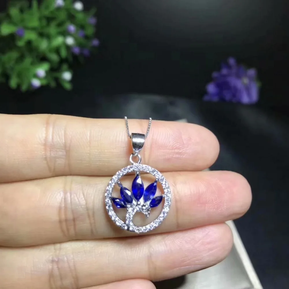 natural blue sapphire Pendant natural gemstone pendant necklace 925 sterling silver Elegant round Peacock girl gift jewelery
natural blue sapphire Pendant natural gemstone pendant necklace 925 sterling silver Elegant round Peacock girl gift jewelery