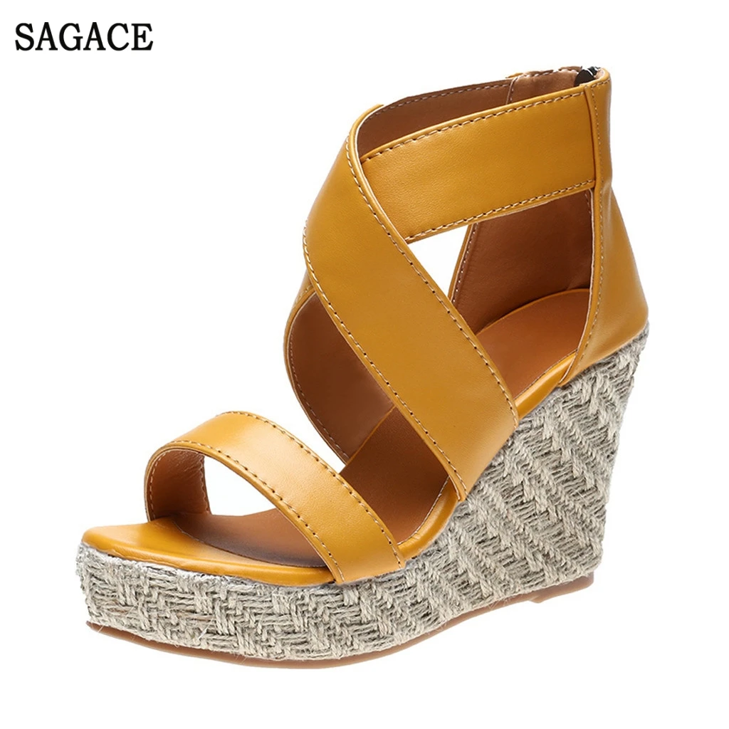 SAGACE Womens Open Toe Wedges Thick Bottom Lace-Up Beach Shoes Roman Sexy High Quality High 5cm-8cm Ladies Shoes Sandals
SAGACE Womens Open Toe Wedges Thick Bottom Lace-Up Beach Shoes Roman Sexy High Quality High 5cm-8cm Ladies Shoes Sandals