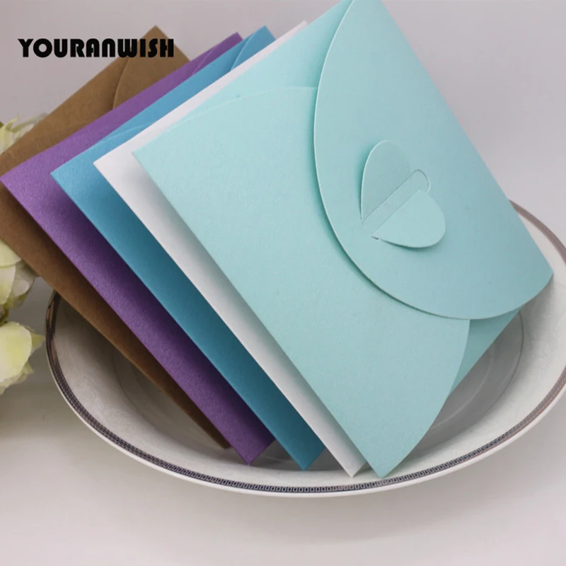 50 pcs/lot Kraft Paper Envelop 5.1x5.1inch(13x13cm) Envelpes for Invitations 5color Post Card Holder Love Heart Paper Envelope
50 pcs/lot Kraft Paper Envelop 5.1x5.1inch(13x13cm) Envelpes for Invitations 5color Post Card Holder Love Heart Paper Envelope